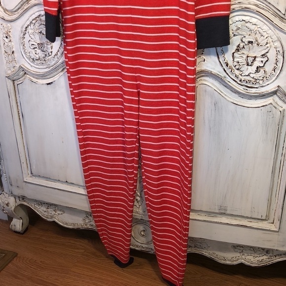 Jenni by Jennifer Moore Intimates Red and White Stripes Long Sleeve Long Johns - Picture 3 of 9